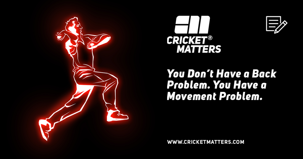 Back Pain Fast Bowlers