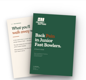 Fast Bowler Junior Back Pain Book