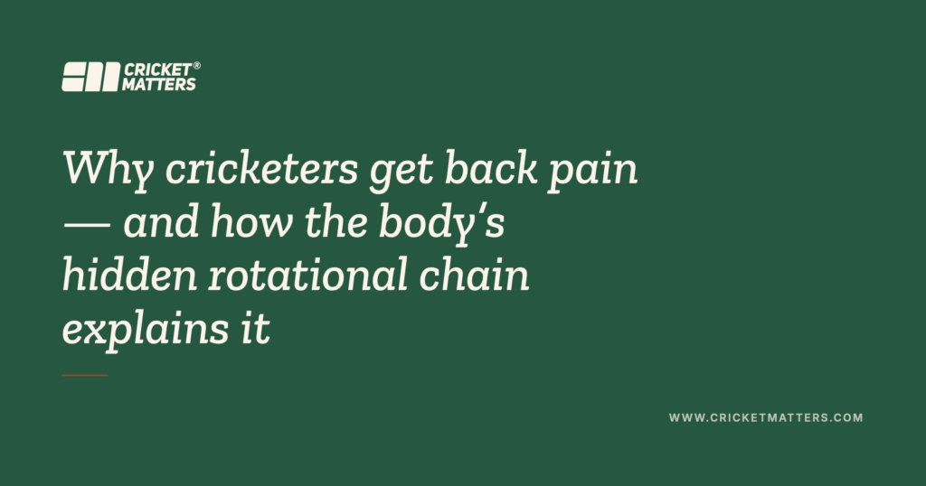 Cricketer Back Pain